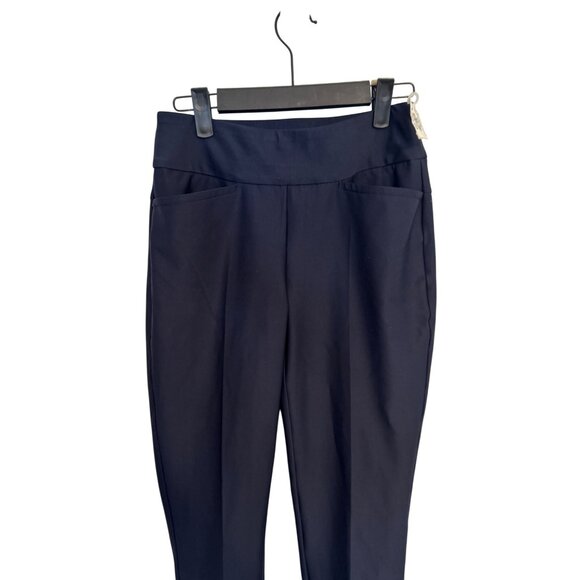 NWT Tail White Label Size 16 Womens Navy Golf UPF 50+ Pull-On Ankle Pants - Picture 4 of 16